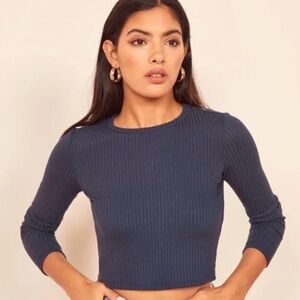 Reformation Jeans XS long sleeves crop top